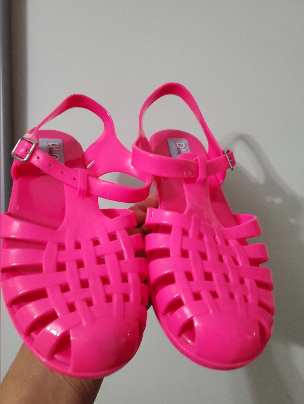 Jeffrey Cambbell Pink Jelly Sandals with Buckle Strap